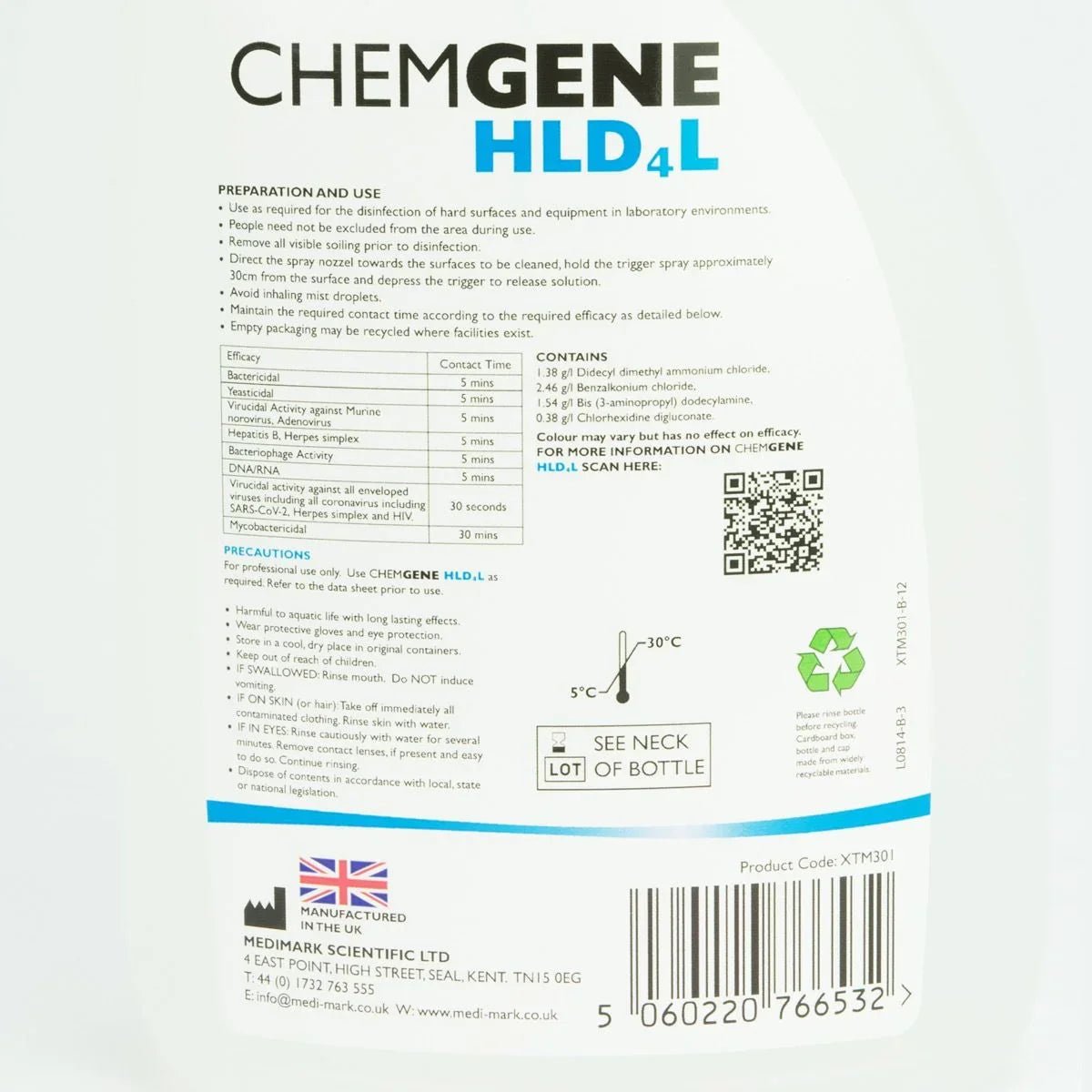 Chemgene Disinfectant - 750ml Spray Bottle - CCR LAB